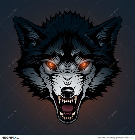 Angry Wolf Face Drawing at GetDrawings | Free download