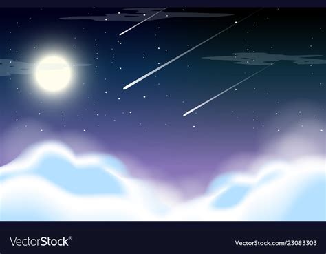 Beautiful sky at night Royalty Free Vector Image