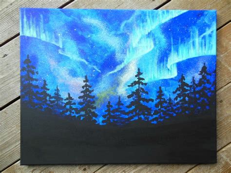 Acrylic Painting "Aurora Night Sky" by Darcy Magnan