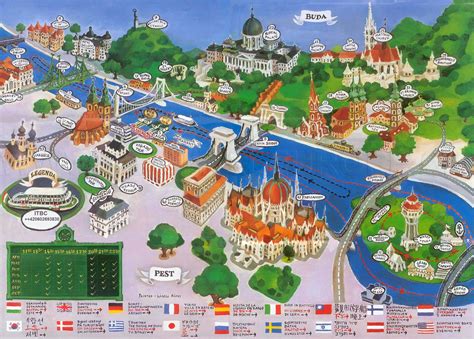 Tourist map of Budapest | Budapest city, Budapest travel, Hungary travel