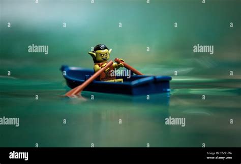 Lego hobbit minifigure orc on the boat Stock Photo - Alamy