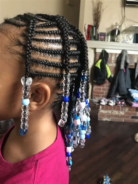 Braids with beads side | Braids with beads, Braids for kids, Hair beauty