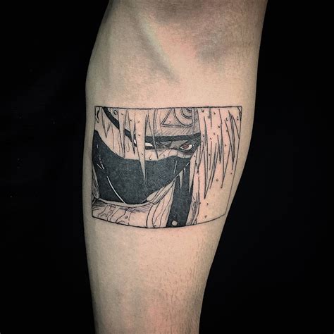 Kakashi manga panel tattoo I did yesterday! From his battle with Zabuza! : r/Naruto