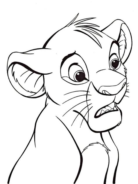 Lion from a Disney Movie Coloring Page | Disney coloring pages, Cartoon coloring pages, Disney ...