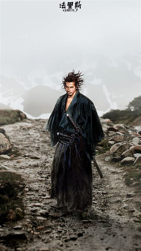 Miyamoto Musashi, art, berserk, vagabond, takehiko inoue, anime, samurai, seinen manga, HD phone ...