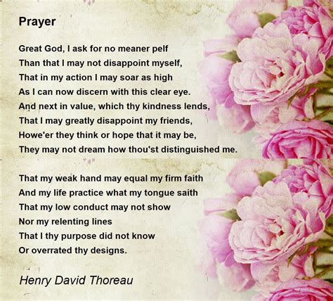 Prayer - Prayer Poem by Henry David Thoreau