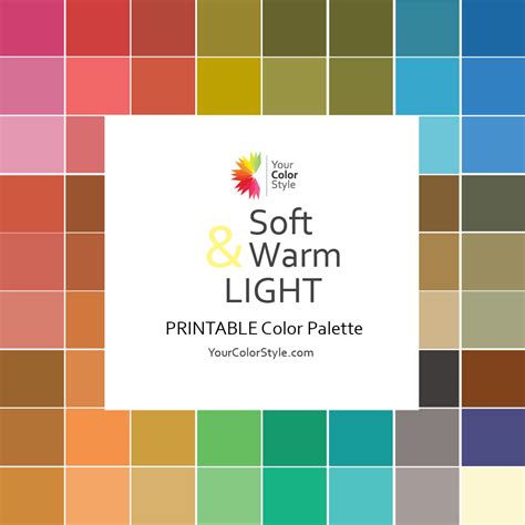 Soft Warm & Light Digital Color Palette