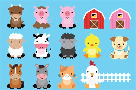 Printable Farm Animals Clipart