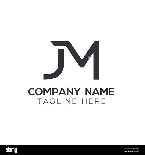 letter JM Logo Design Vector Template. Initial Linked Letter Design JM ...