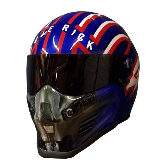 Top Gun Maverick custom painted motorcycle helmet