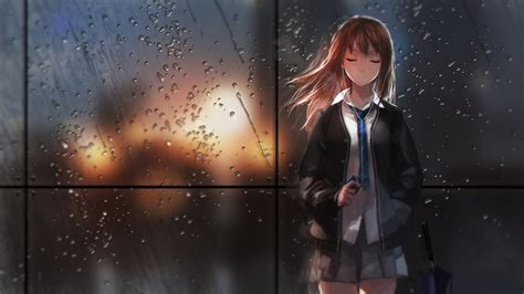 1920x10801148 girl, anime, rain 1920x10801148 Resolution Wallpaper, HD ...