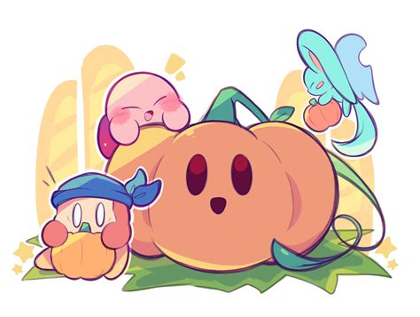 Pumpkin Kirby by FafaMeow on DeviantArt