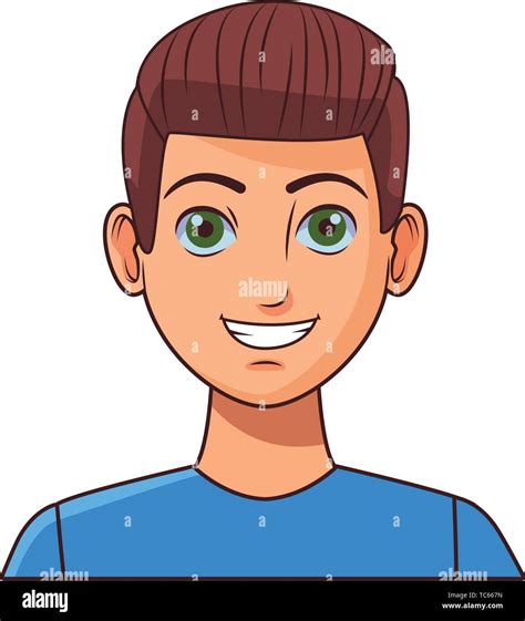 young man avatar cartoon character profile picture Stock Vector Image ...