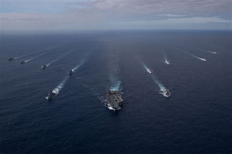 Navy’s newest aircraft carrier joins allies for exercise Silent Wolverine > U.S. Naval Forces ...