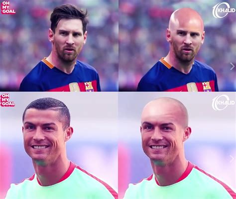 Here's what Messi, Ronaldo and other stars would look like...bald!