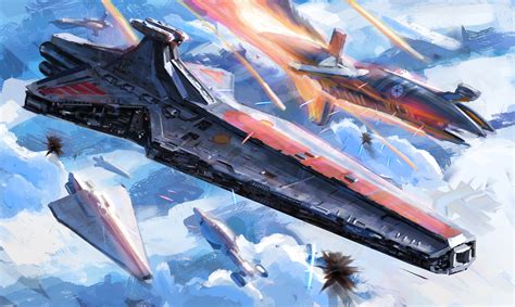 Venator artillery duel made as a commission : r/StarWars