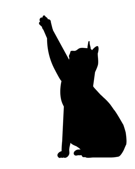 Cat Stretch Black Silhouette Free Stock Photo - Public Domain Pictures