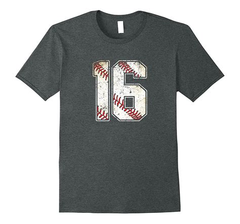 #16 Baseball Jersey Number 16 Retro Vintage T-Shirt-CL – Colamaga