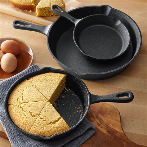 3-Pc. Cast Iron Skillet Set| Cookware & Kitchen Appliances | Brylane Home