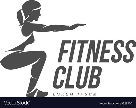 Aerobic workout logo Royalty Free Vector Image