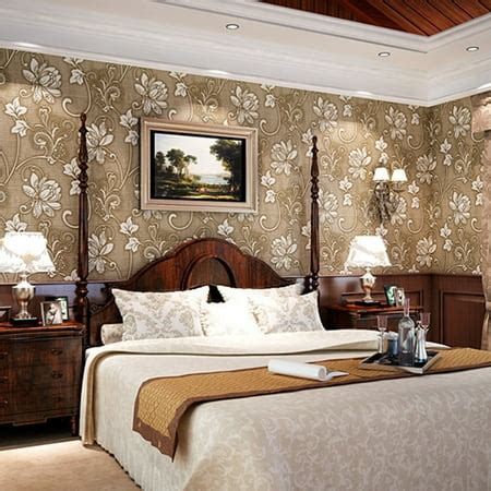 10M 3D Flower Pattern Wallpaper for Bedroom Living Room Decor Color:Brown | Walmart Canada