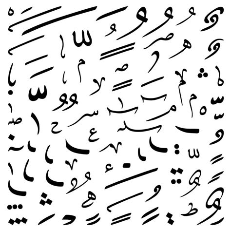 Arabic Alphabet Vector. Arabic Calligraphy Elements. 5064347 Vector Art at Vecteezy