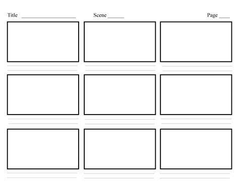 professional blank animation storyboard template word pdf | Storyboard ...