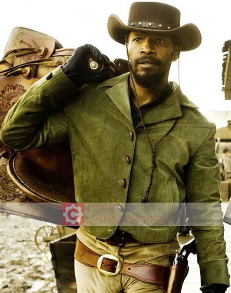 Jamie Foxx Django Unchained Jacket | Green Suede Jacket Mens