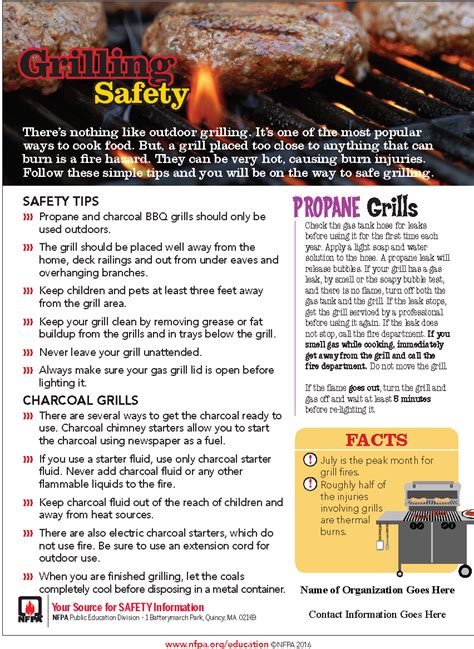 Grill Safety – NFPA – Gladewater Fire Department