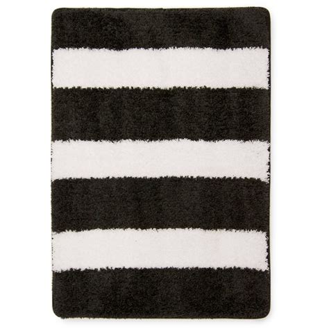 Black Bathroom Rug - Home Accents