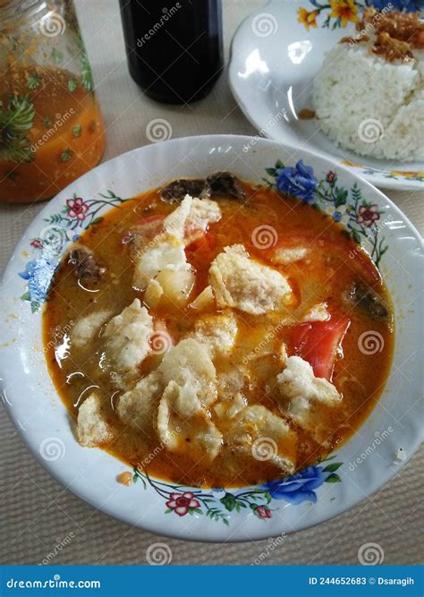 Soto Betawi stock image. Image of broth, food, street - 244652683