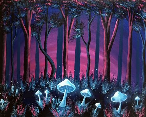 Mushroom Forest | Alyson McCrink Paint Nite Paintings | Pinterest ...