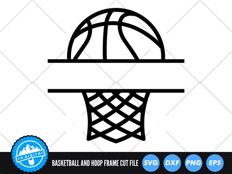 Basketball Hoop Frame SVG | Basketball SVG | Split Name Frame SVG By LD Digital | TheHungryJPEG