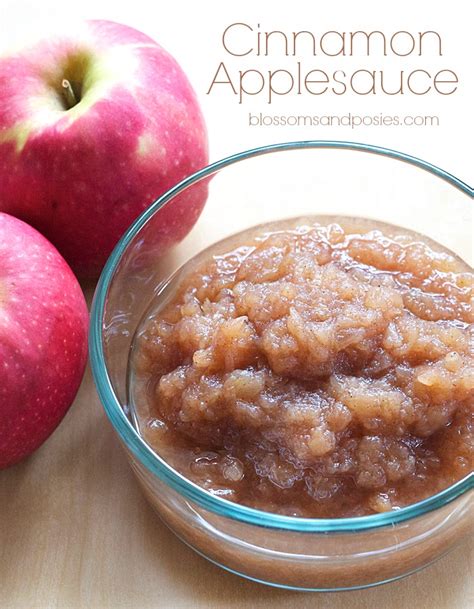 Cinnamon Applesauce (no sugar) - blossomsandposies.com