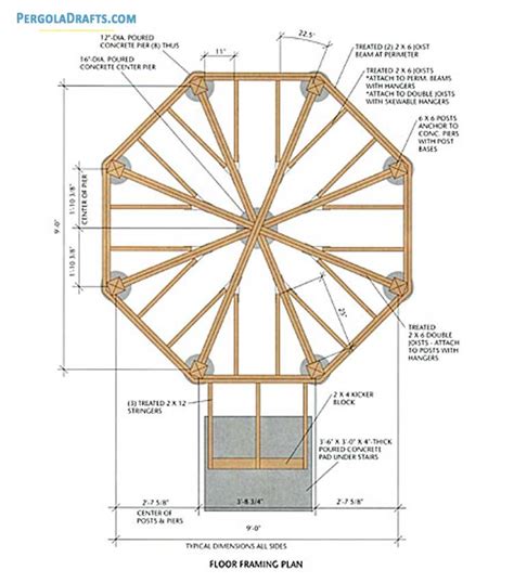 Free Printable Octagon Gazebo Plans