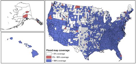 The coverage of FEMA flood maps in counties of the United States. | Download Scientific Diagram