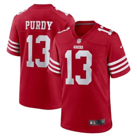 Men’s San Francisco 49ers #13 Brock Purdy Red Stitched Jersey ...