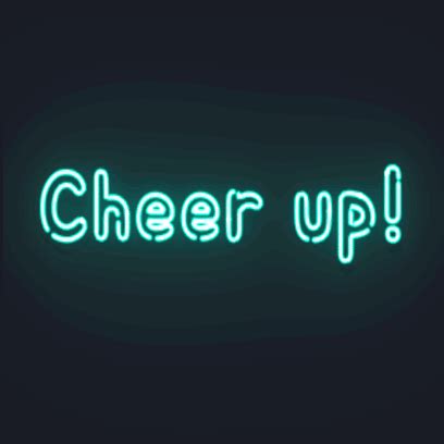 Cheer Up Flashing Neon Sign Lights GIF | GIFDB.com