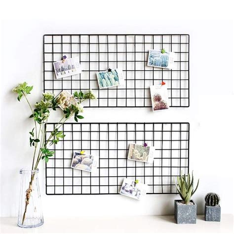 30 Flat Decoration Ideas With High Street Design Aesthetic | Wall grid, Wire wall grid, Grid ...