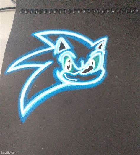 Sonic Glow effect! (Glow done by hand in Sketchbook,not digital) - Imgflip