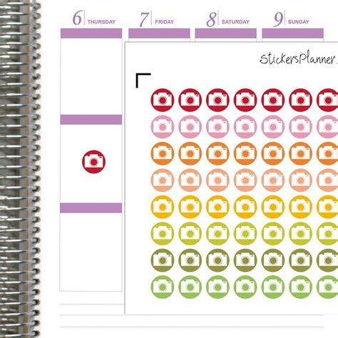 Camera Planner Stickers Camera Icons Camera Stickers Planner - Etsy