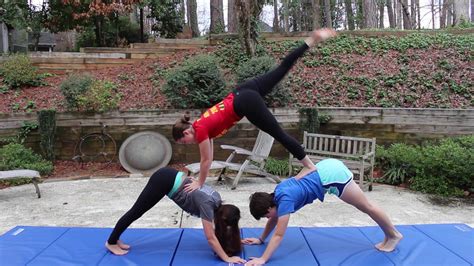 Three Person Acro Stunts - YouTube