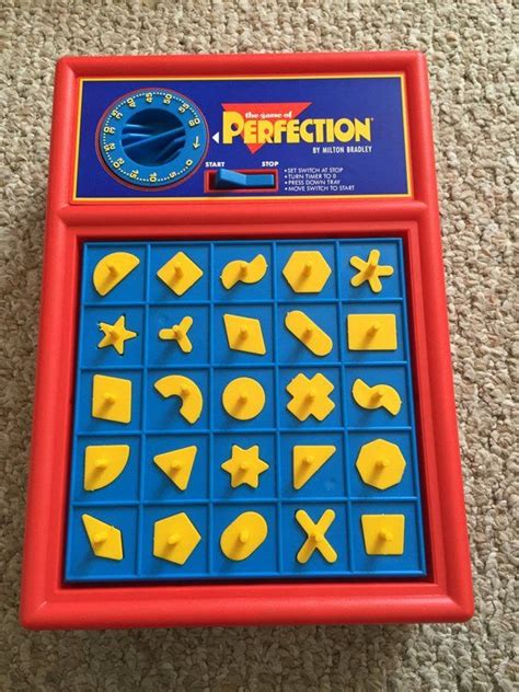 Vintage Perfection Board Game Milton Bradley 1980s Complete 80s Toys in 2020 | 1990s toys ...