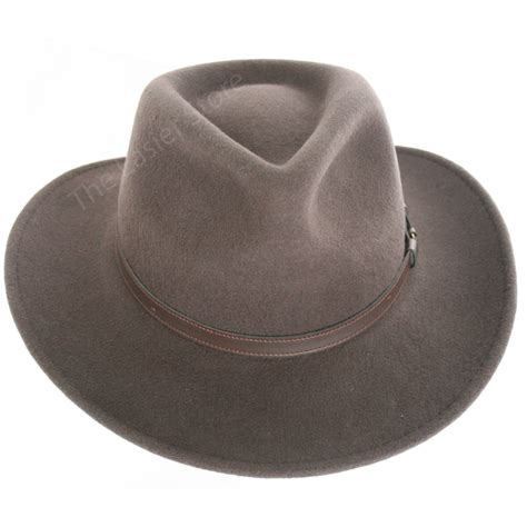 Quality Mens Waterproof Brown Wool Felt Fedora Hat Trilby Stetson Cowboy Winter | eBay