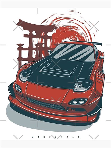 "JDM cars - RX7" Poster for Sale by OlegMarkaryan | Redbubble