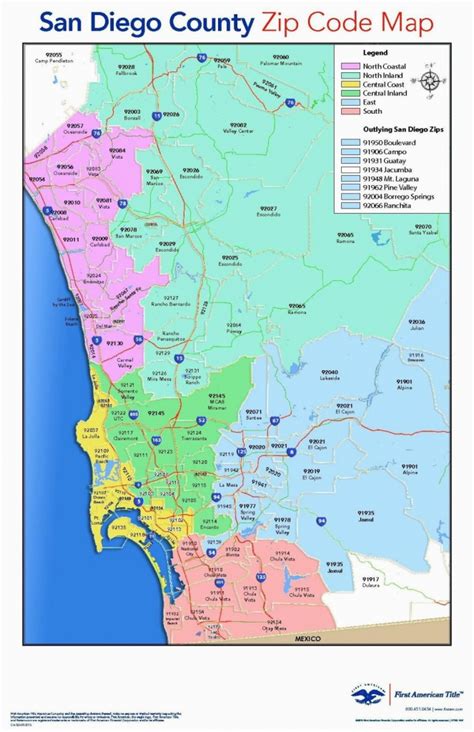 San Diego California Zip Code Map | Secretmuseum - California Zip Code Map | Printable Maps