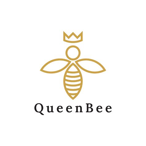 queen bee line logo design 5463826 Vector Art at Vecteezy