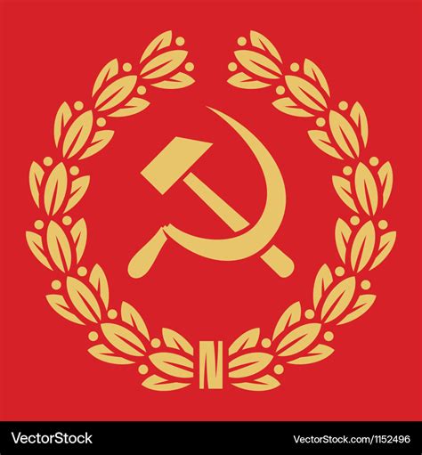 Symbol ussr - hammer and sickle Royalty Free Vector Image