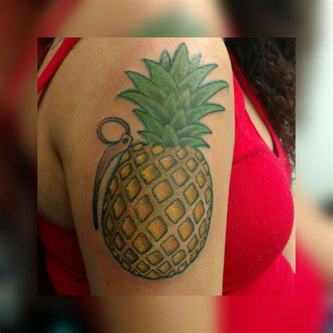 Pineapple Grenade Tattoo - Blurmark