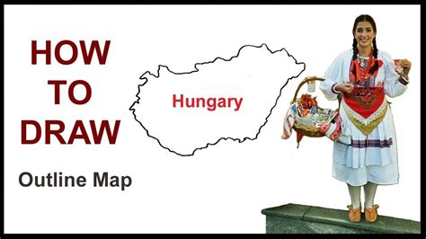 How to draw Hungary map || Outline map of Hungary | Map outline, Outline, Map